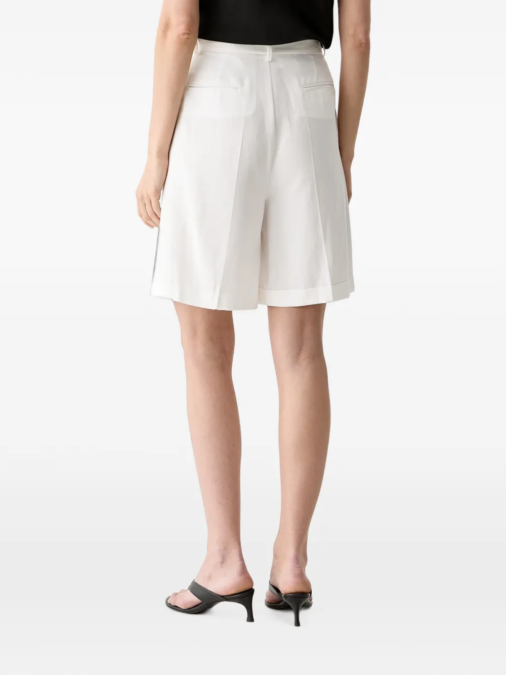 VICOLO Geplooide shorts met gestrikte taille Wit