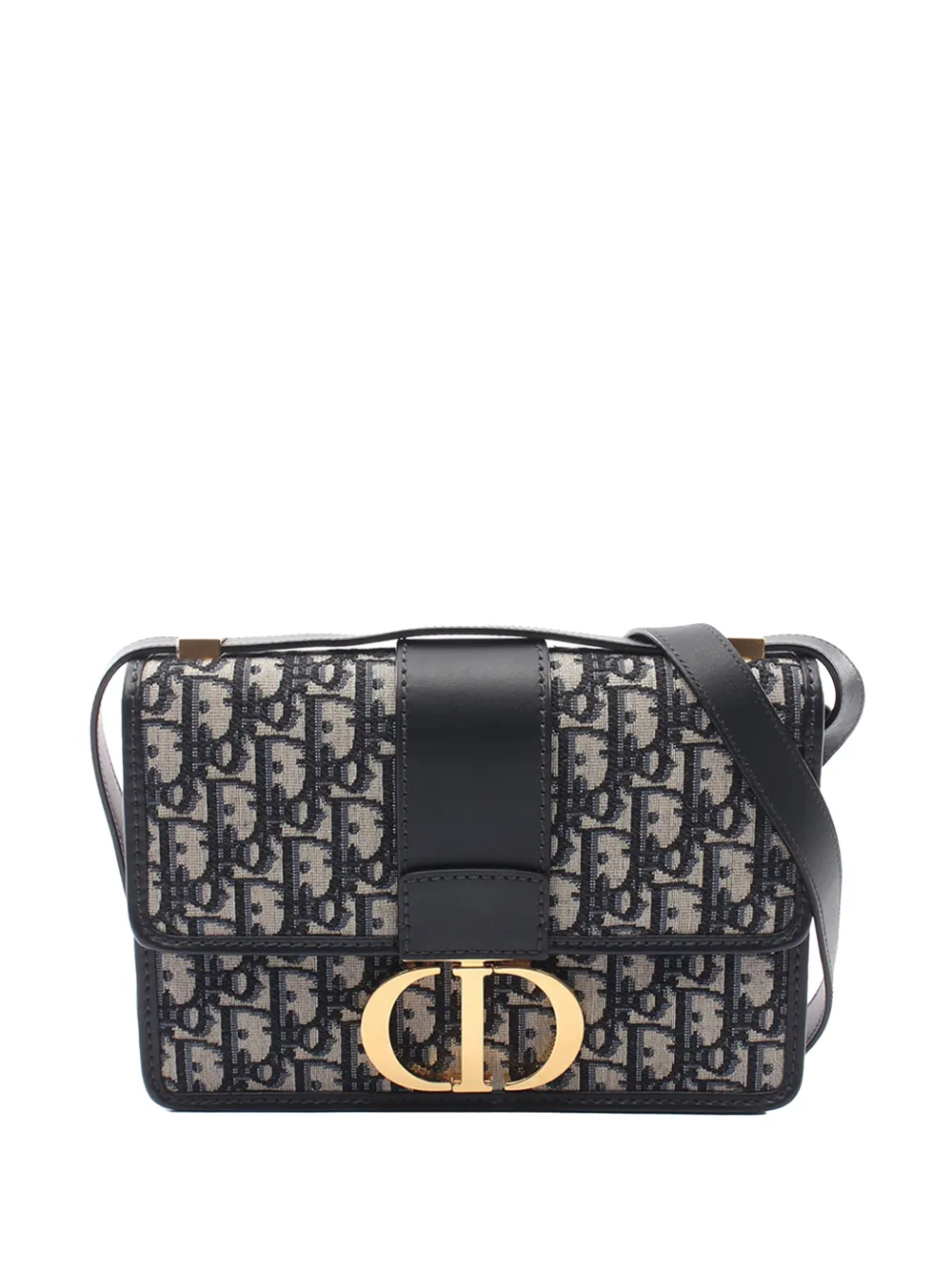 Christian Dior Pre-Owned 2010-2026 Oblique Canvas 30 Montaigne Flap crossbody bag - Blau