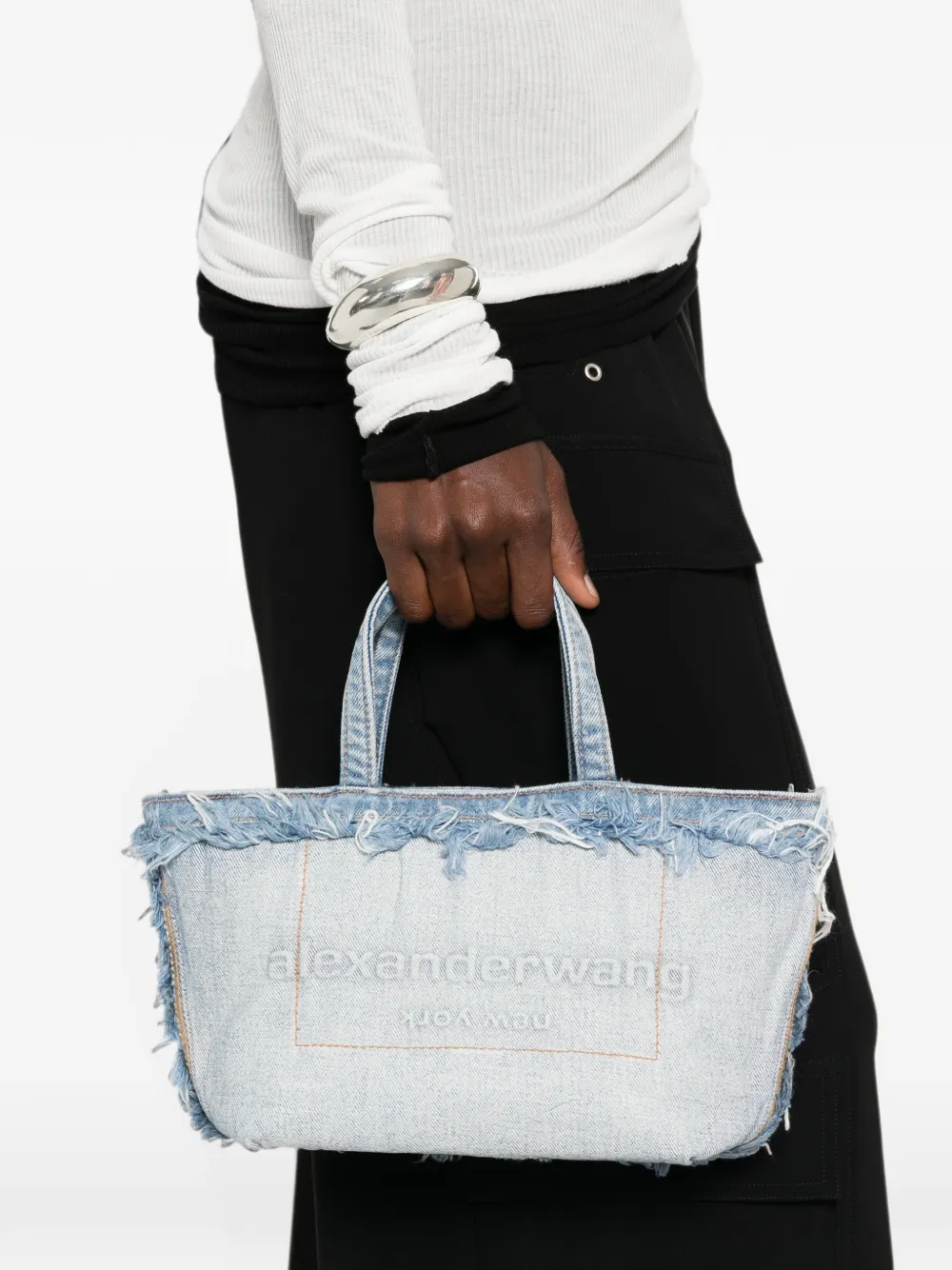 Alexander Wang Punch Small Tote Crossbody Bag in Blue, view 2