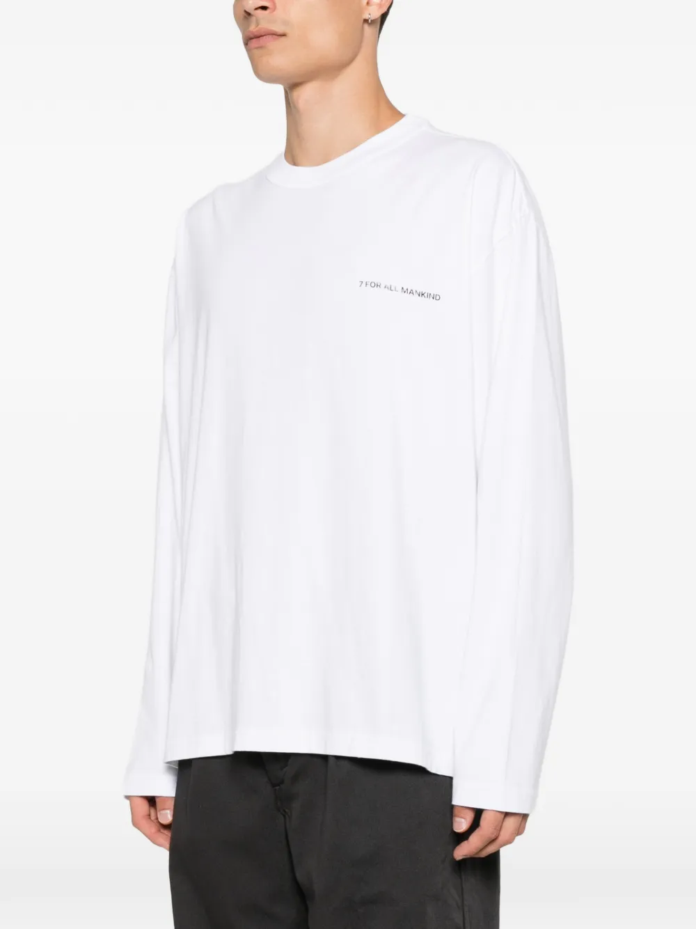 7 For All Mankind T-shirt met print Wit