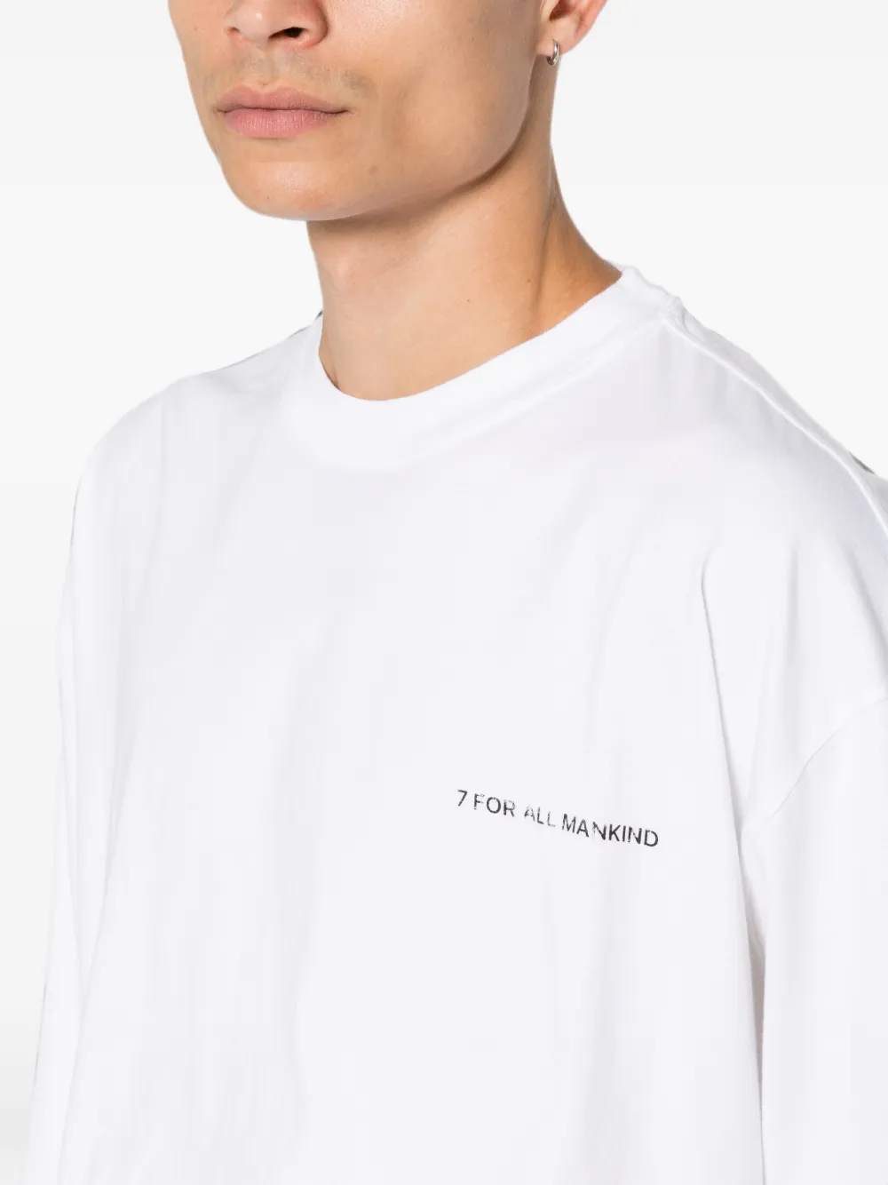 7 For All Mankind T-shirt met print Wit