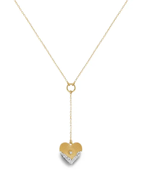 Maveroc  collar con colgante de corazón y diamantes