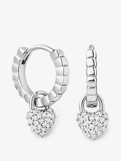 Velora Vie Vault of Venus pavé-heart earrings