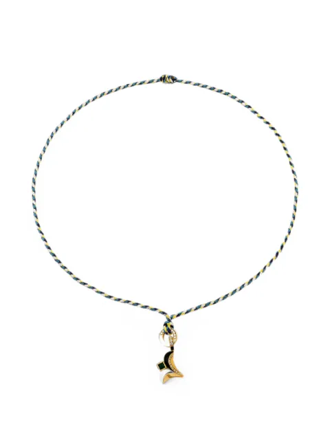 Maveroc  Speak Your Truth diamond and emerald necklace