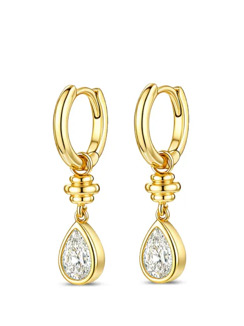 Velora Vie Soleil teardrop-pendant hoop earrings
