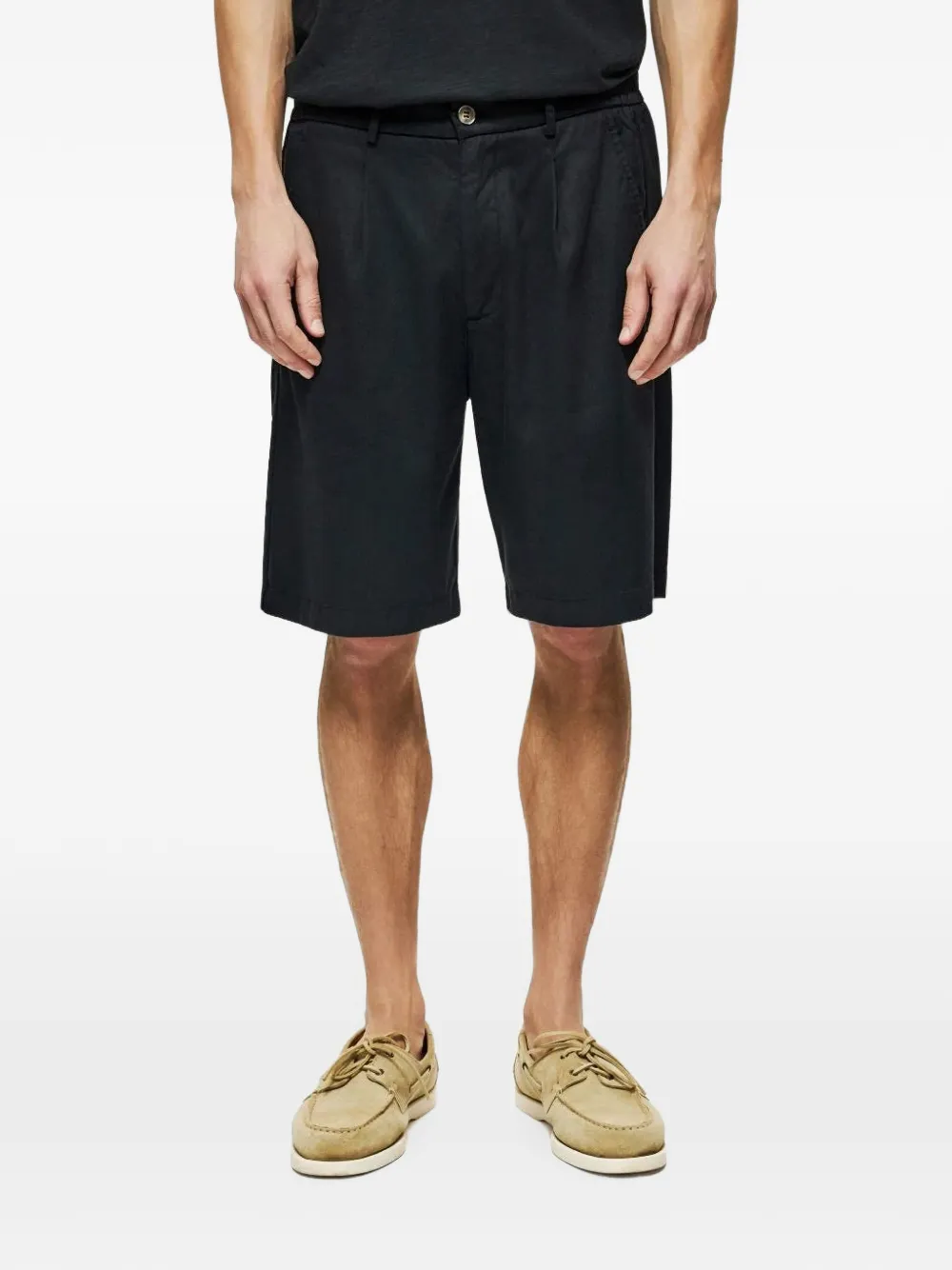 Dirty Laundry belt-loops Bermuda shorts - Black