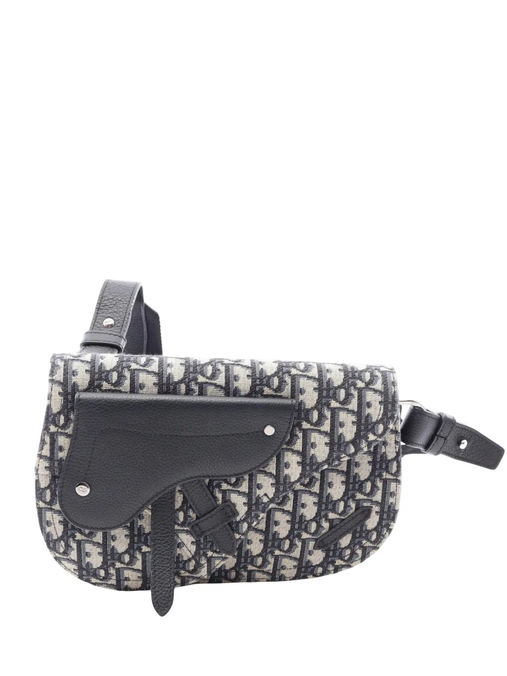 Christian Dior Pre-Owned 2010-2026 Oblique Canvas Saddle Messenger Bag crossbody bag - Blue