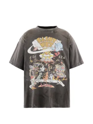 SAINT MXXXXXX x Death Note Print T-shirt | Grey | FARFETCH