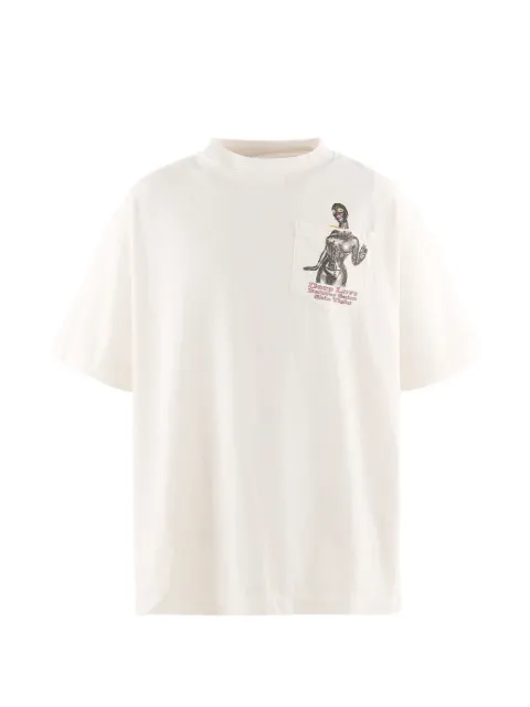 SAINT MXXXXXX camiseta con bolsillo estampado