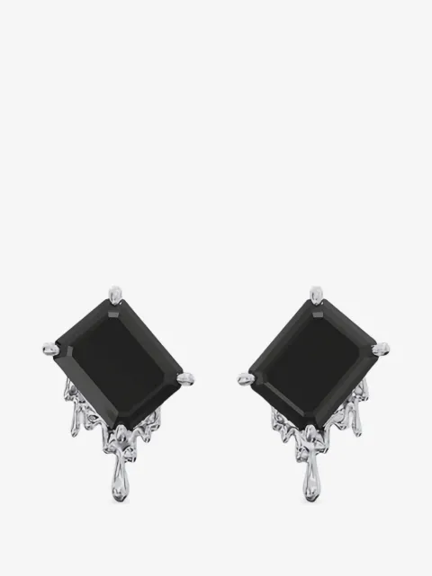 SAPFIRA Fiery 03 onyx-embellished sterling-silver earrings