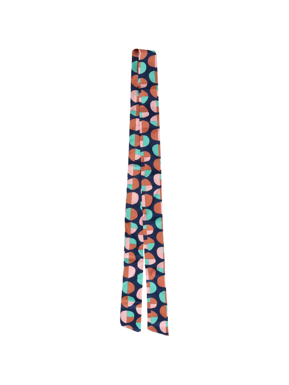 Laura Urbinati Satijnen riem met geometrische print Blauw