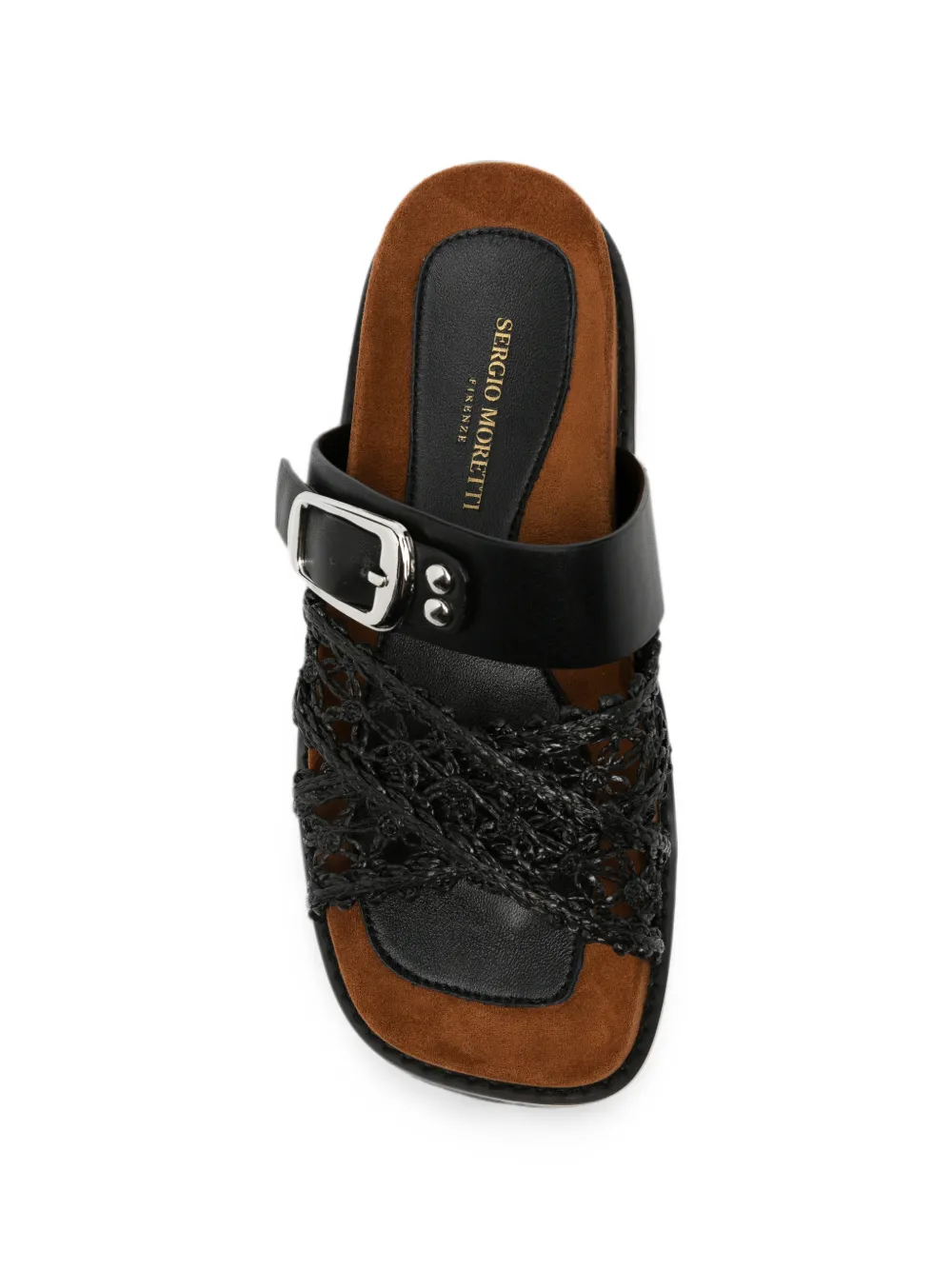 SERGIO MORETTI FIRENZE buckle-fastening sandals Zwart
