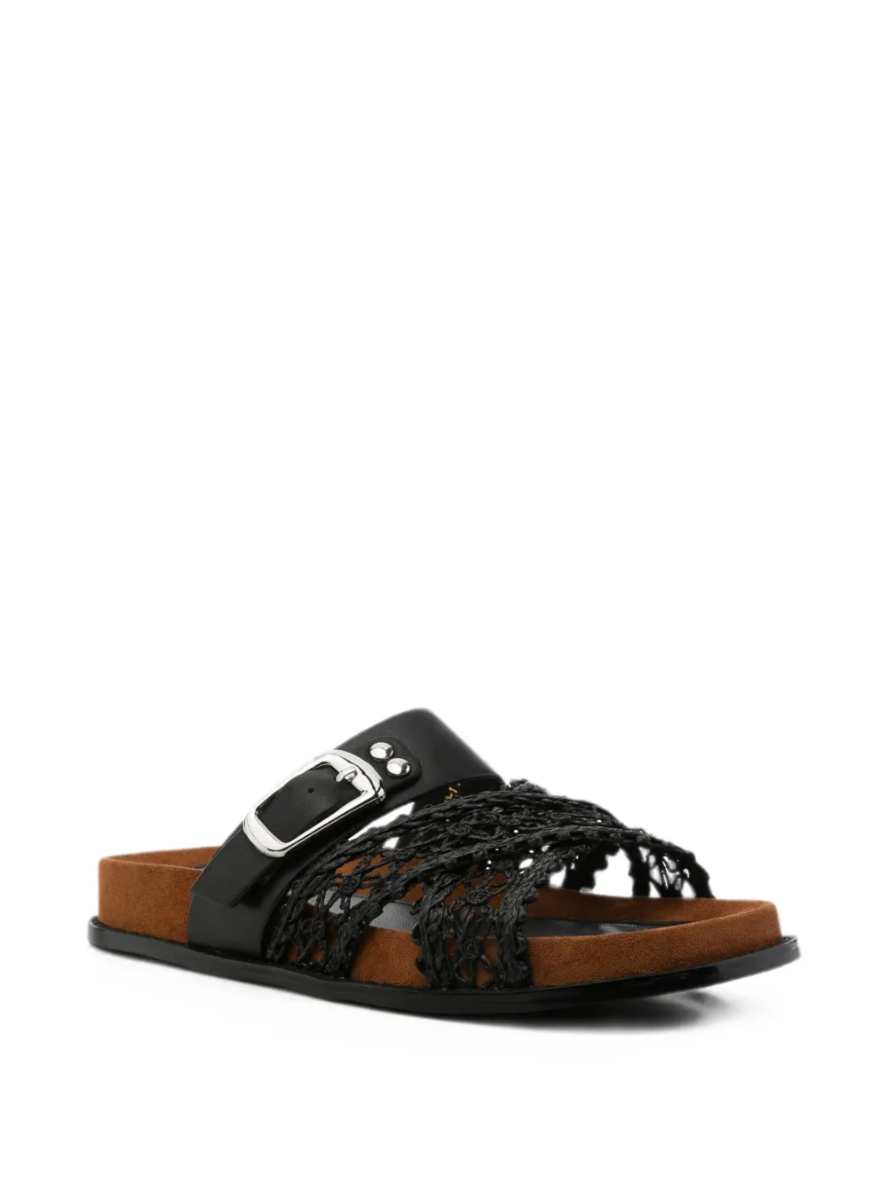 SERGIO MORETTI FIRENZE buckle-fastening sandals Zwart