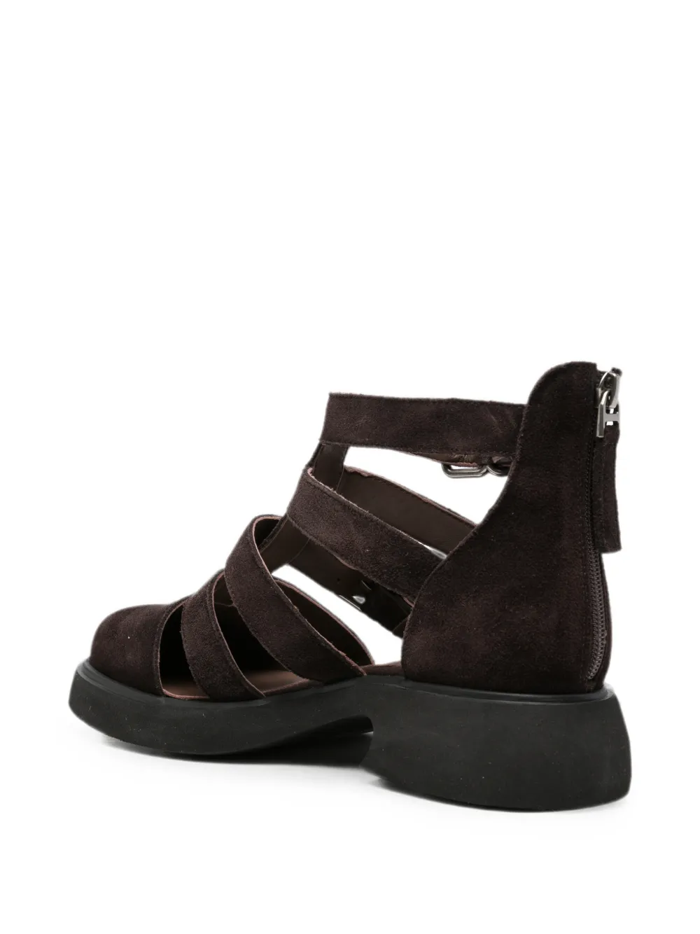 SERGIO MORETTI FIRENZE buckle-fastening cage sandals Bruin