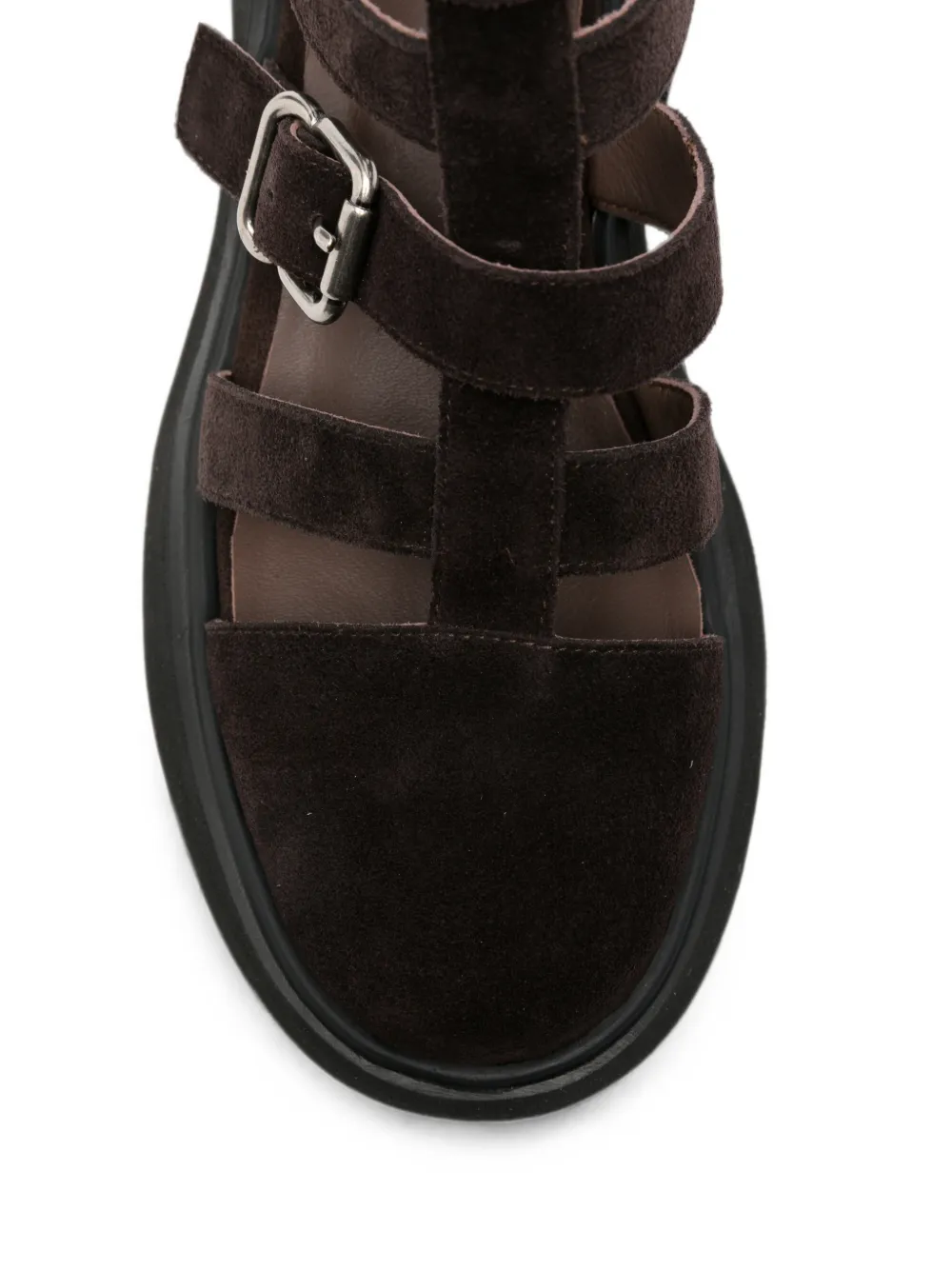 SERGIO MORETTI FIRENZE buckle-fastening cage sandals Bruin