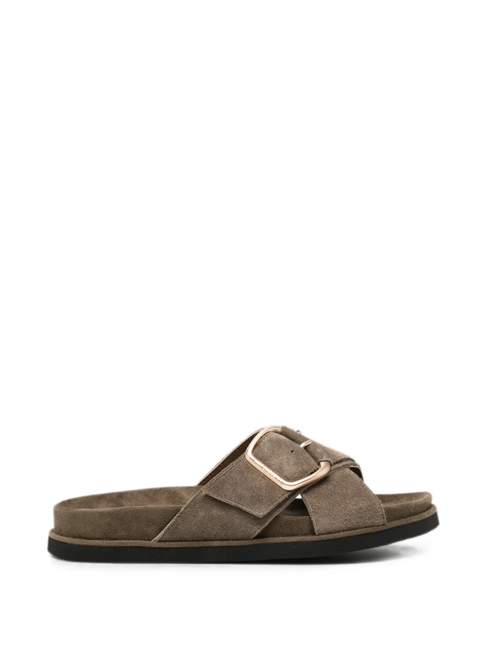 SERGIO MORETTI FIRENZE buckle-fastening crossover sandals - Verde