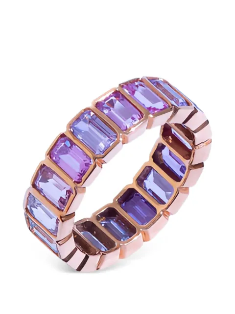 ZOME anillo Lyra con zafiro