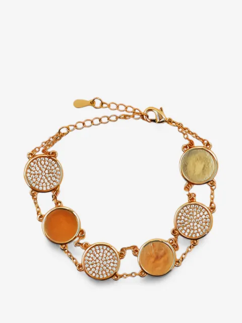 Lady D World Aurea Geo double-chain bracelet