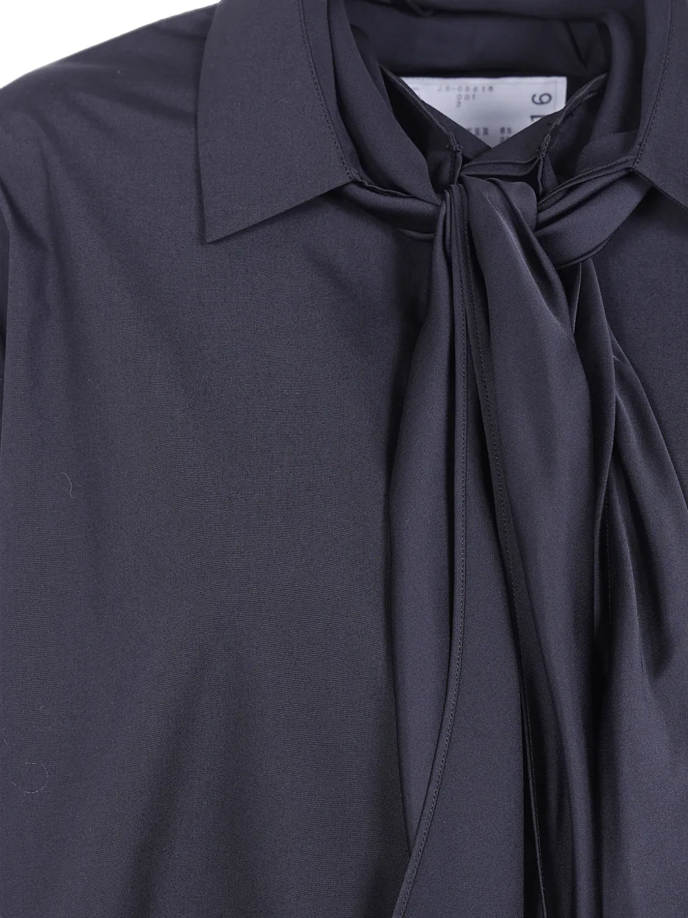 sacai Blouse met strikdetail Zwart