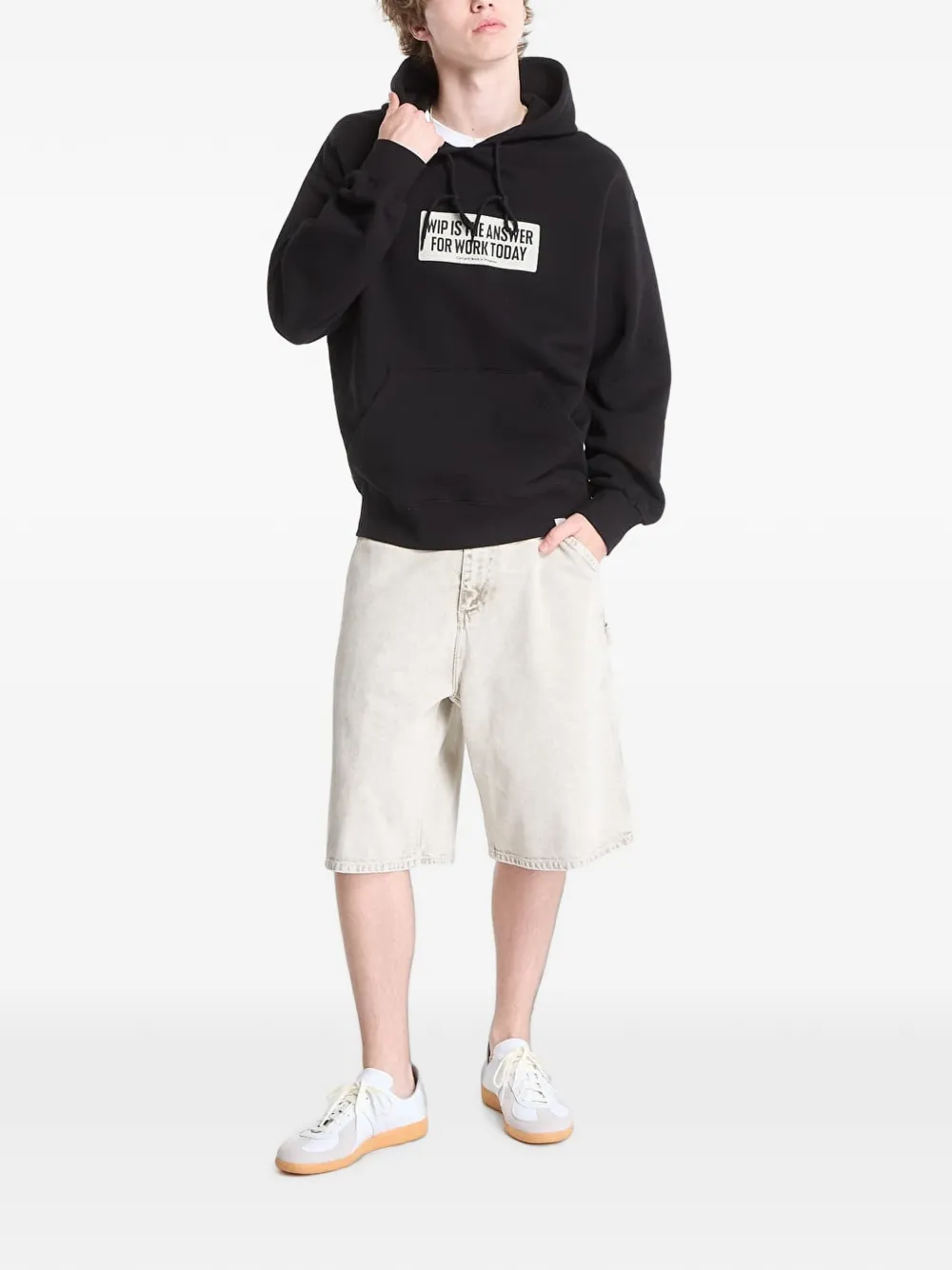 Carhartt WIP Bumper Sticker hoodie met grafische print Zwart