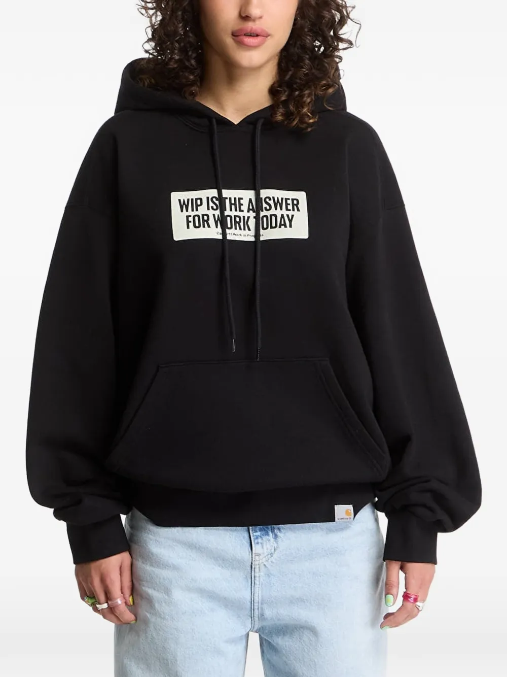Carhartt WIP Bumper Sticker hoodie met grafische print Zwart