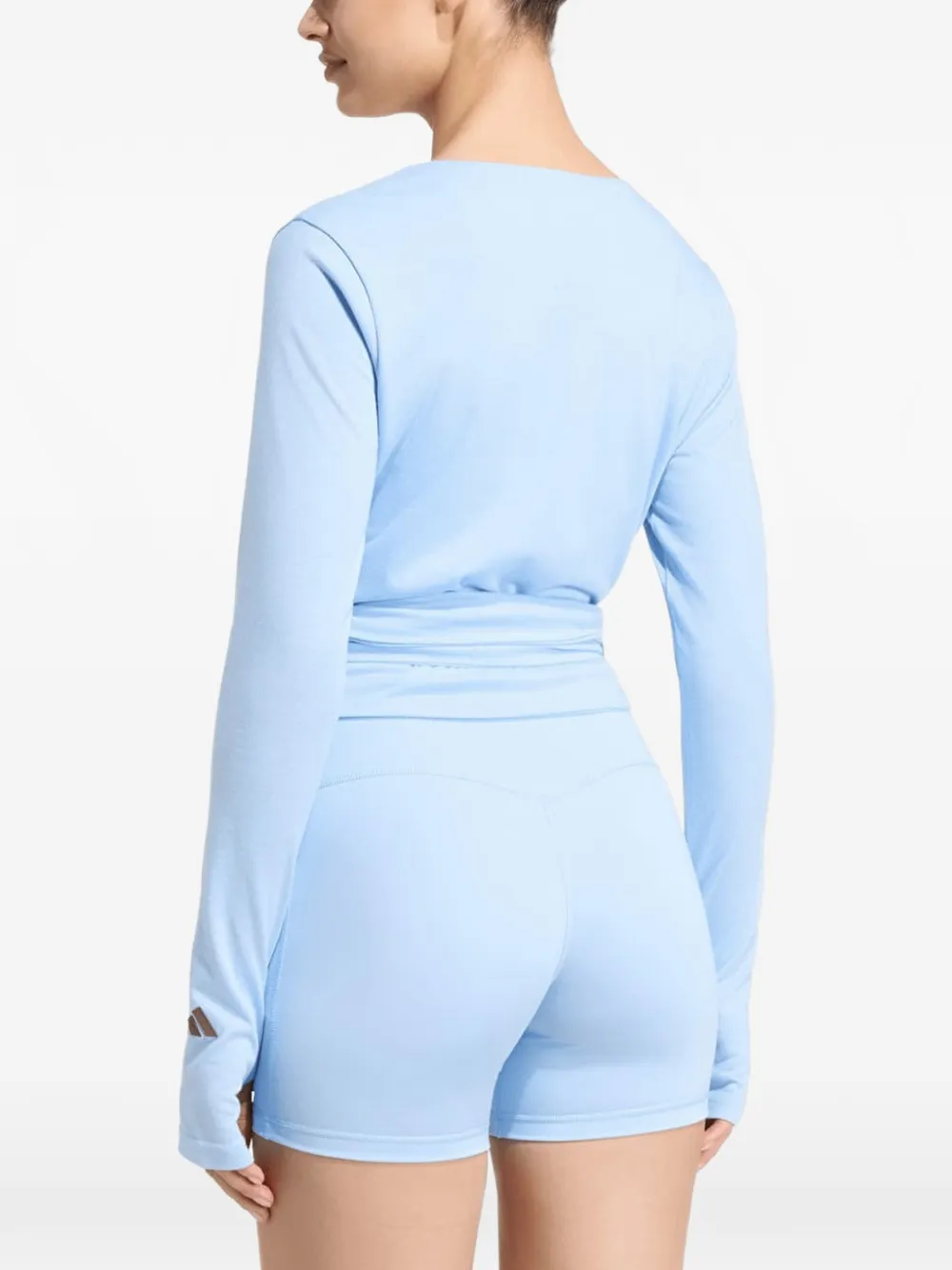 adidas Studio Soft wrap top Blauw