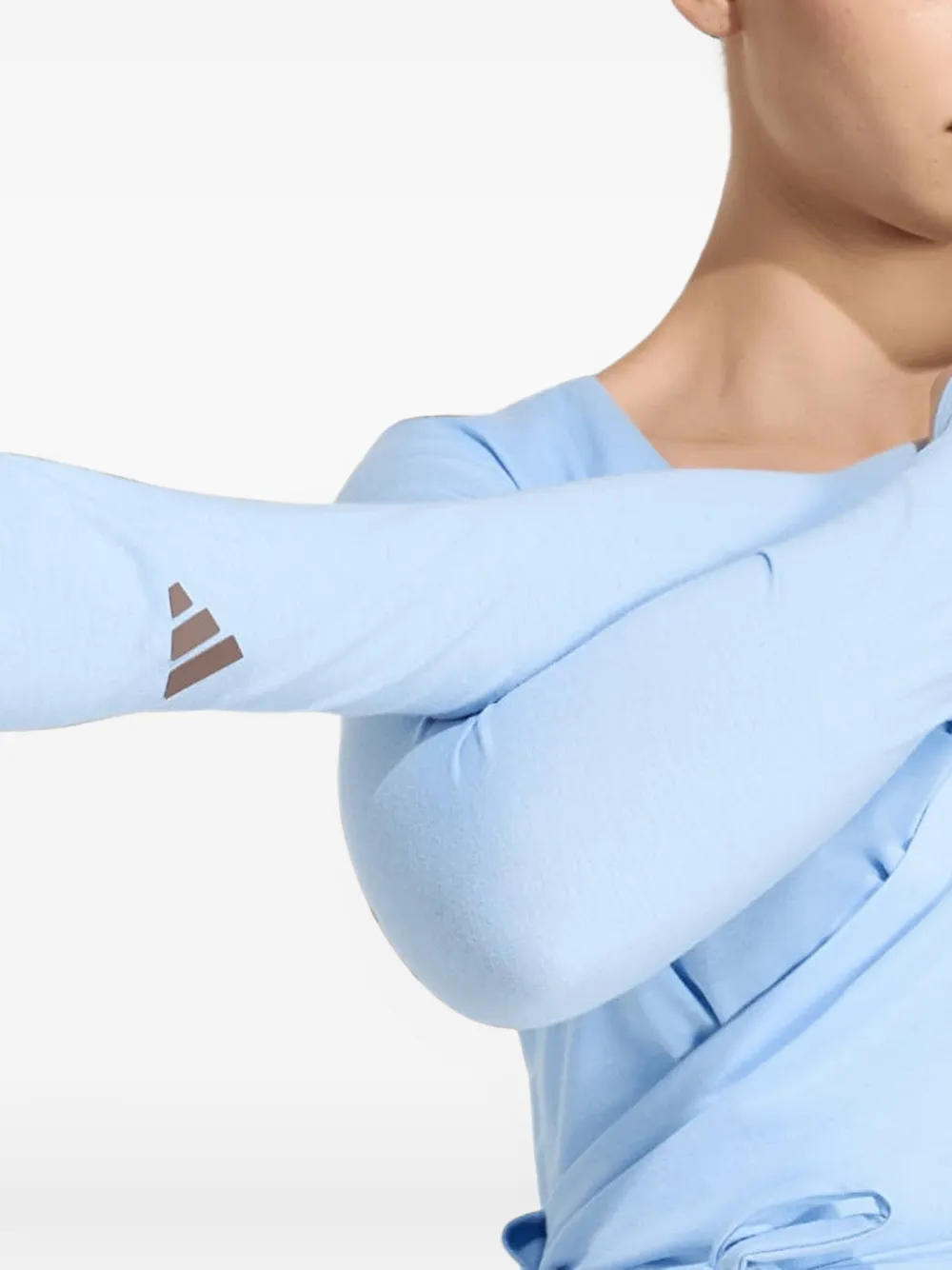 adidas Studio Soft wrap top Blauw