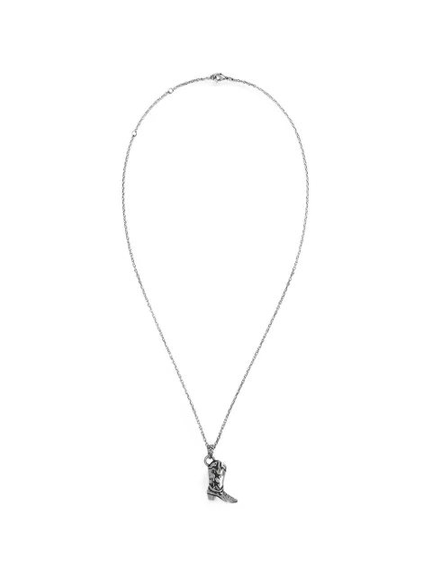 TWOJEYS boot-pendant silver-tone necklace