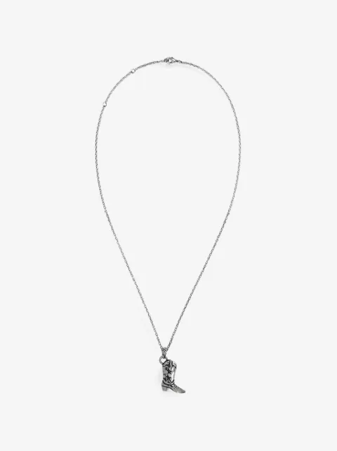 TWOJEYS boot-pendant silver-tone necklace
