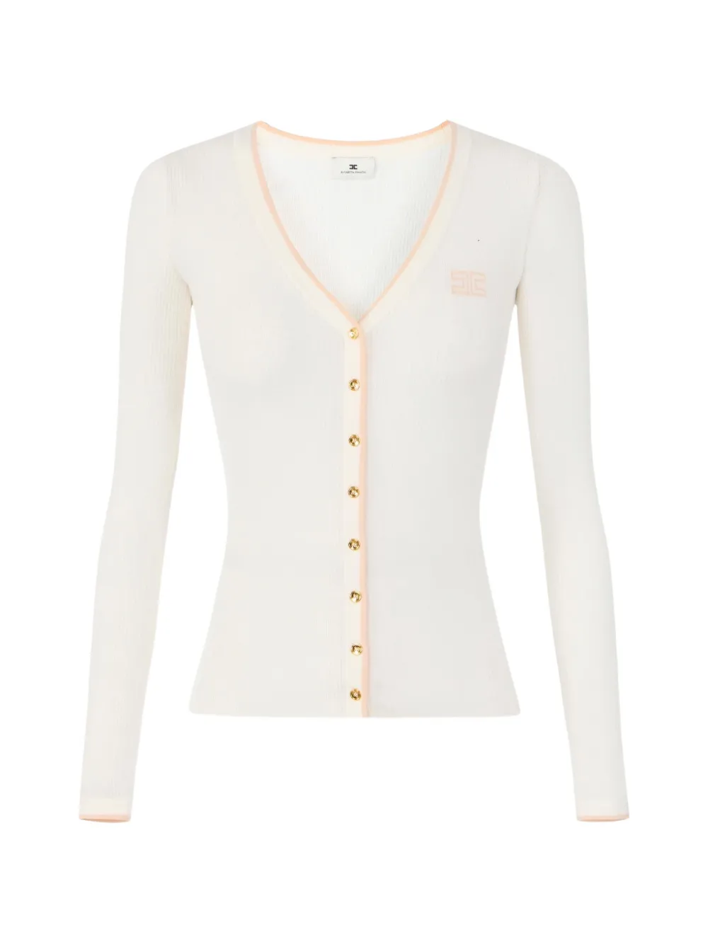 Elisabetta Franchi rib-knit cardigan - Weiß