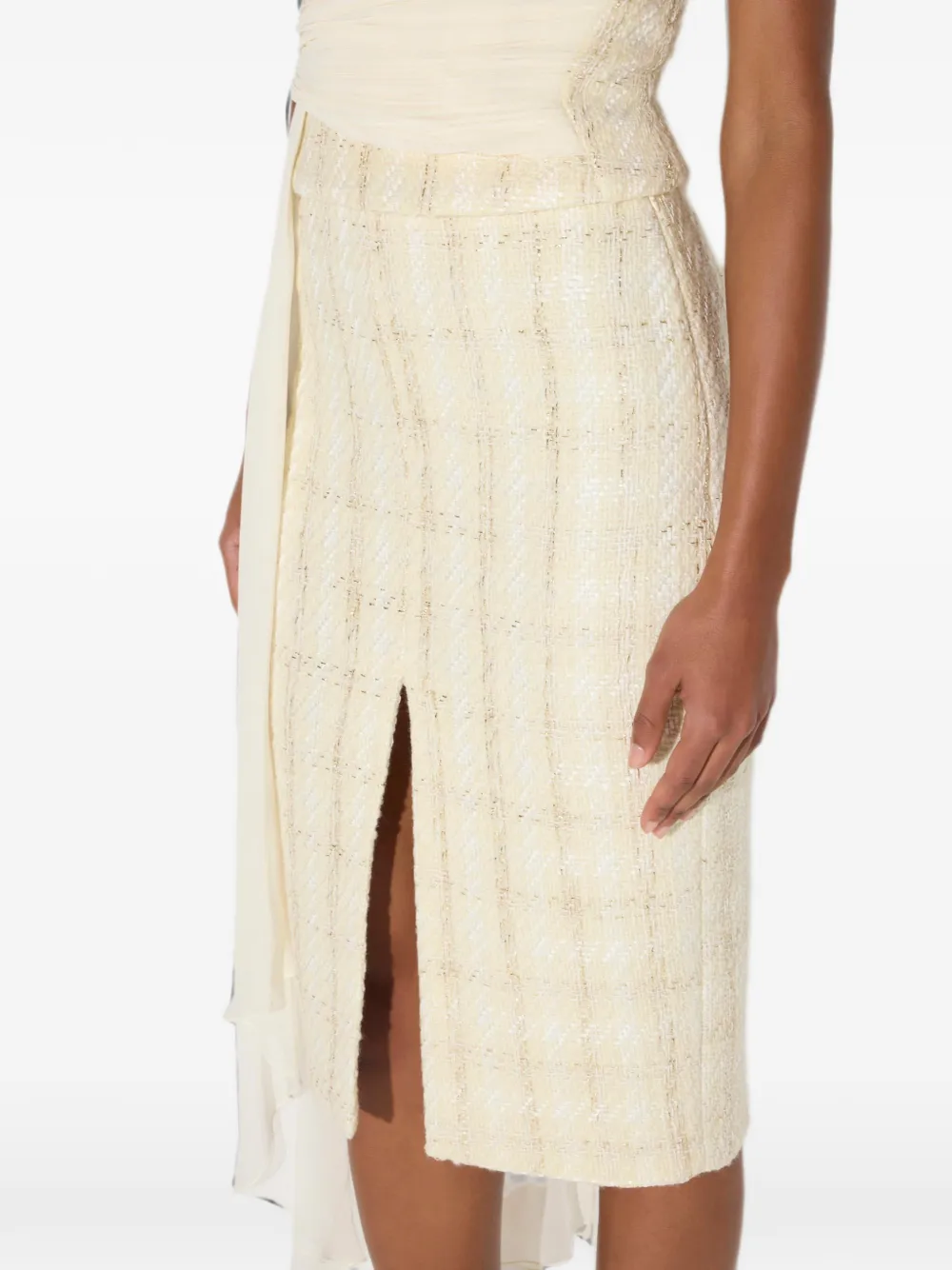 Elisabetta Franchi Tweed rok Beige