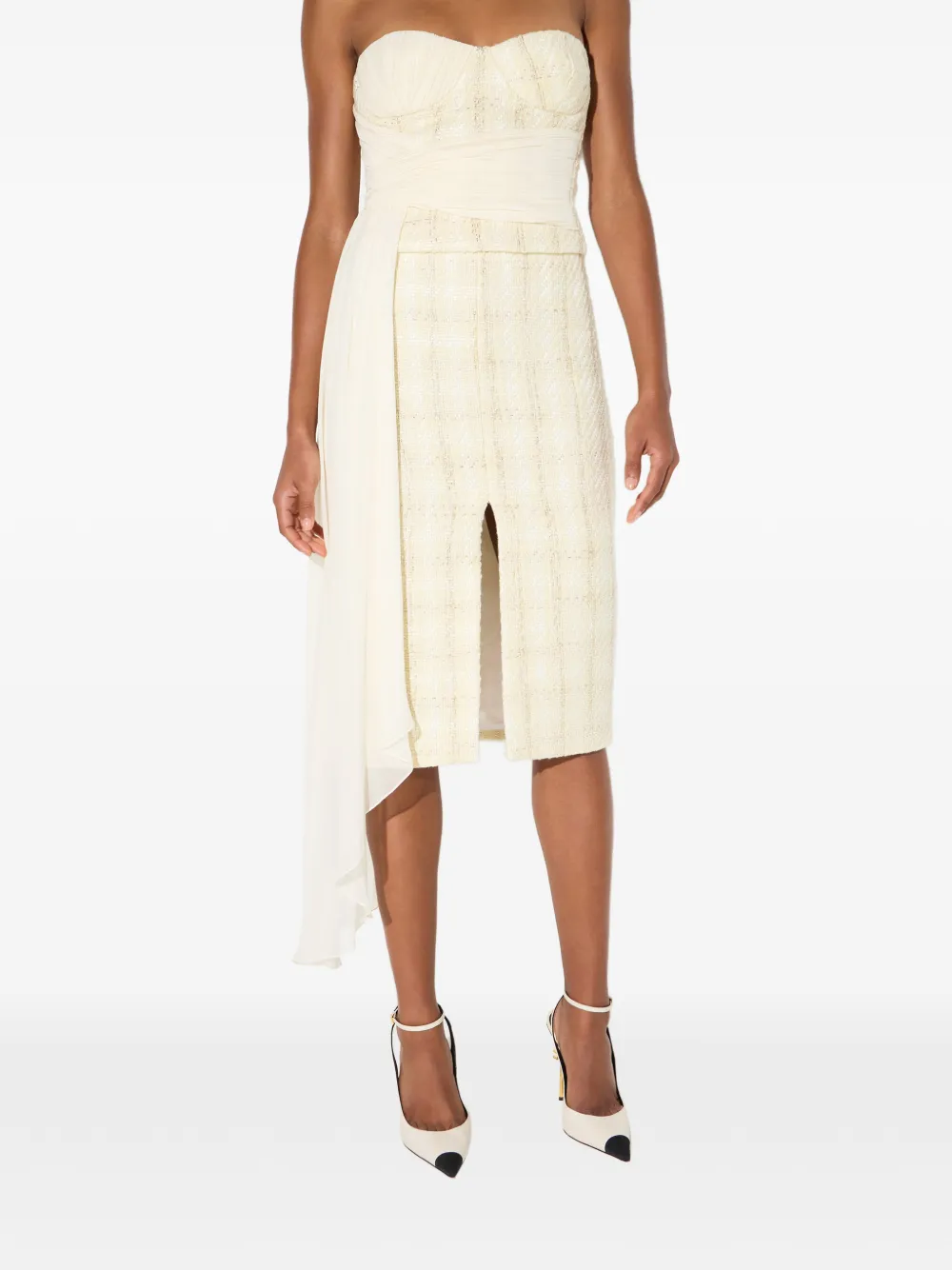 Elisabetta Franchi Tweed rok Beige