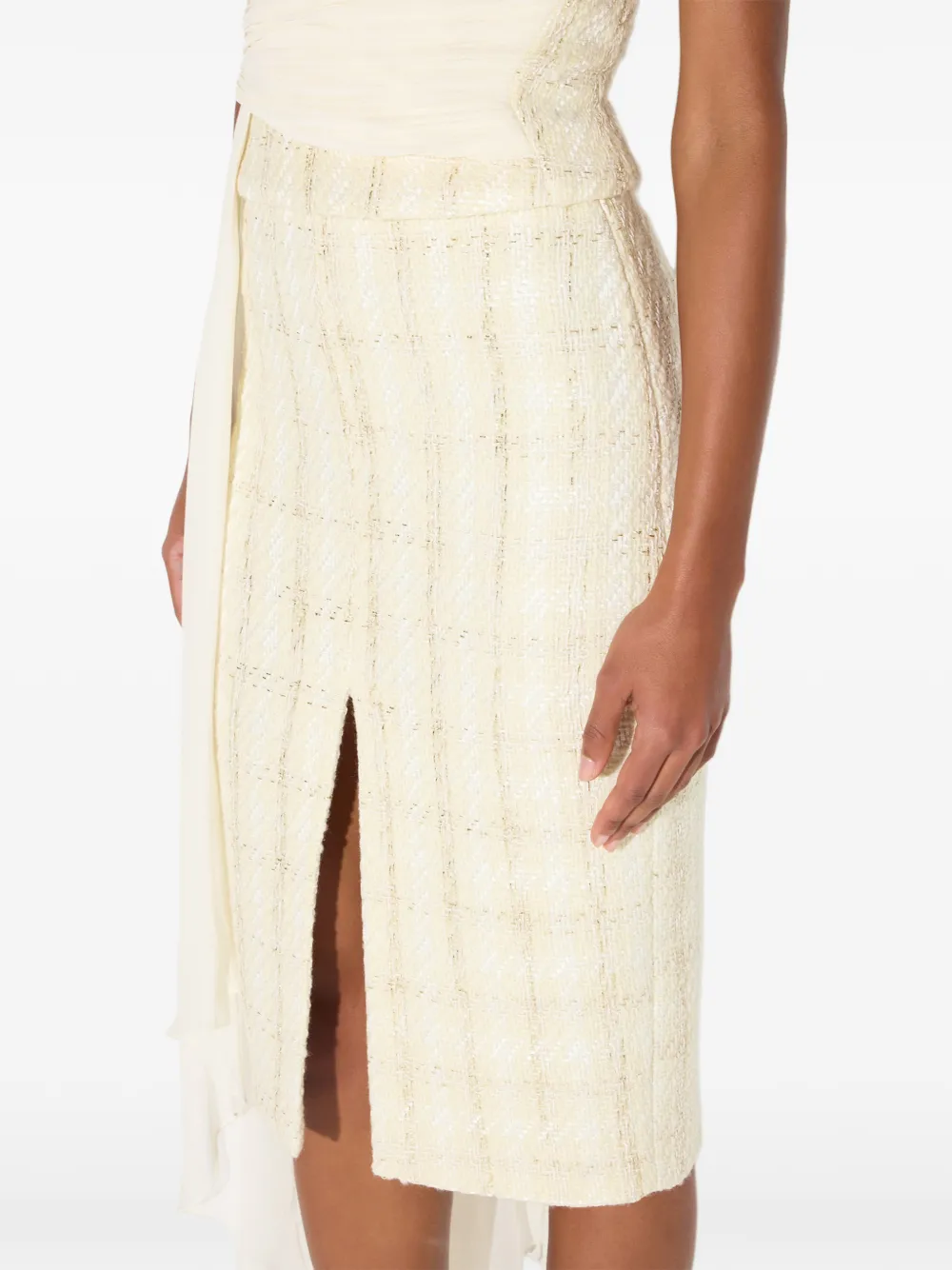 Elisabetta Franchi Tweed rok Beige
