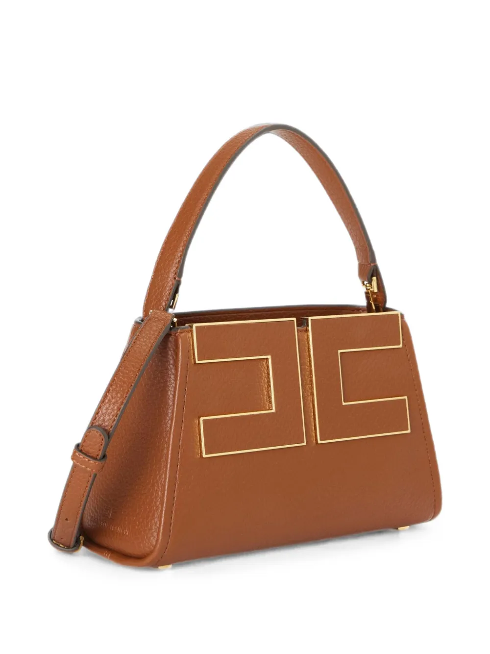 Elisabetta Franchi Handtas met logo Bruin