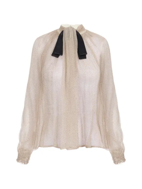 Elisabetta Franchi blusa con estampado de lunares micro