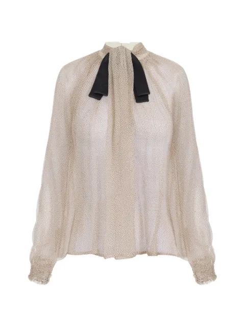 Elisabetta Franchi Crepon Bluse mit Mikro-Polka Dots