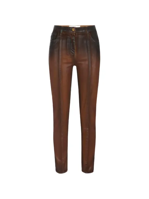 Elisabetta Franchi cigarette jeans with laminated effect