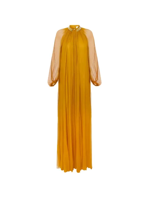 Elisabetta Franchi robe Red Carpet à col à ornements