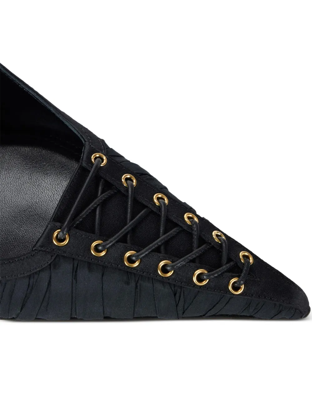 Elisabetta Franchi Sandalen van nappaleer met gekruiste veters Zwart