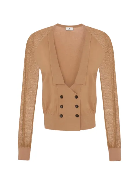 Elisabetta Franchi cardigan in knit and mesh fabric