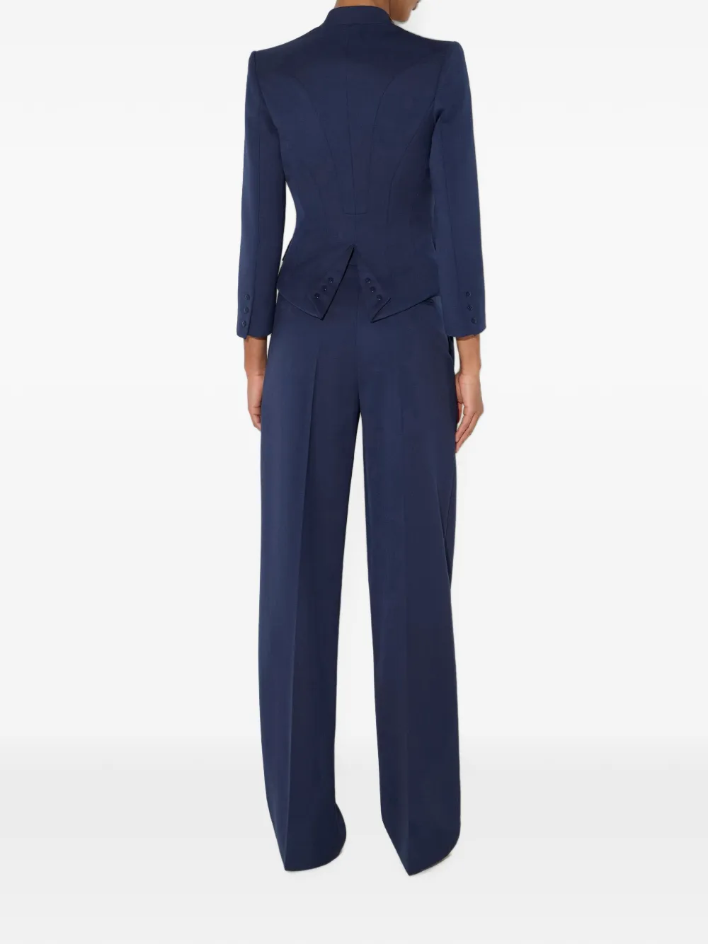 Elisabetta Franchi Broek van gabardine Blauw