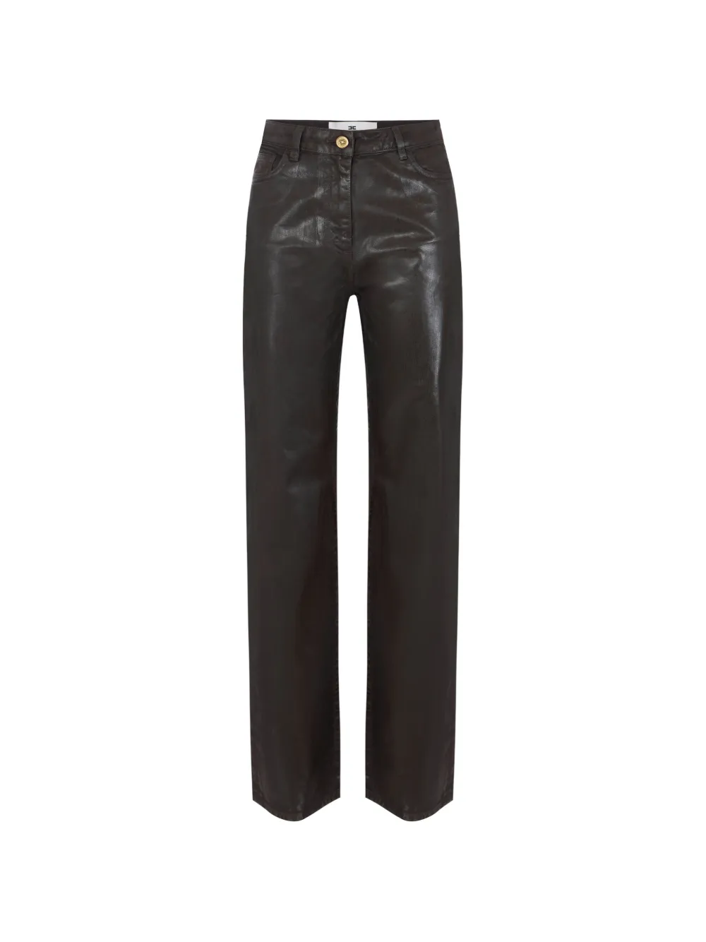 Elisabetta Franchi Lockere Jeans mit laminiertem Effekt - Braun