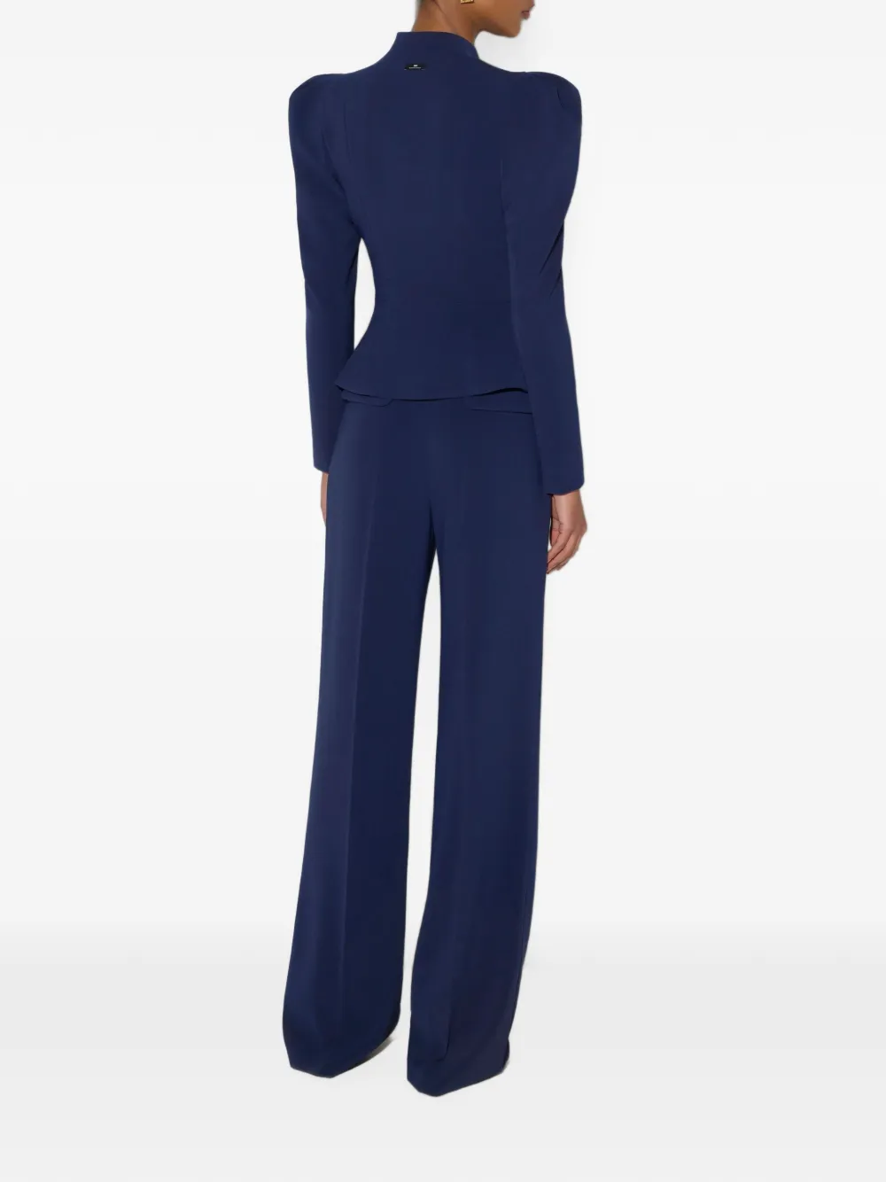 Elisabetta Franchi Lichtgewicht crêpe jack met strik Blauw