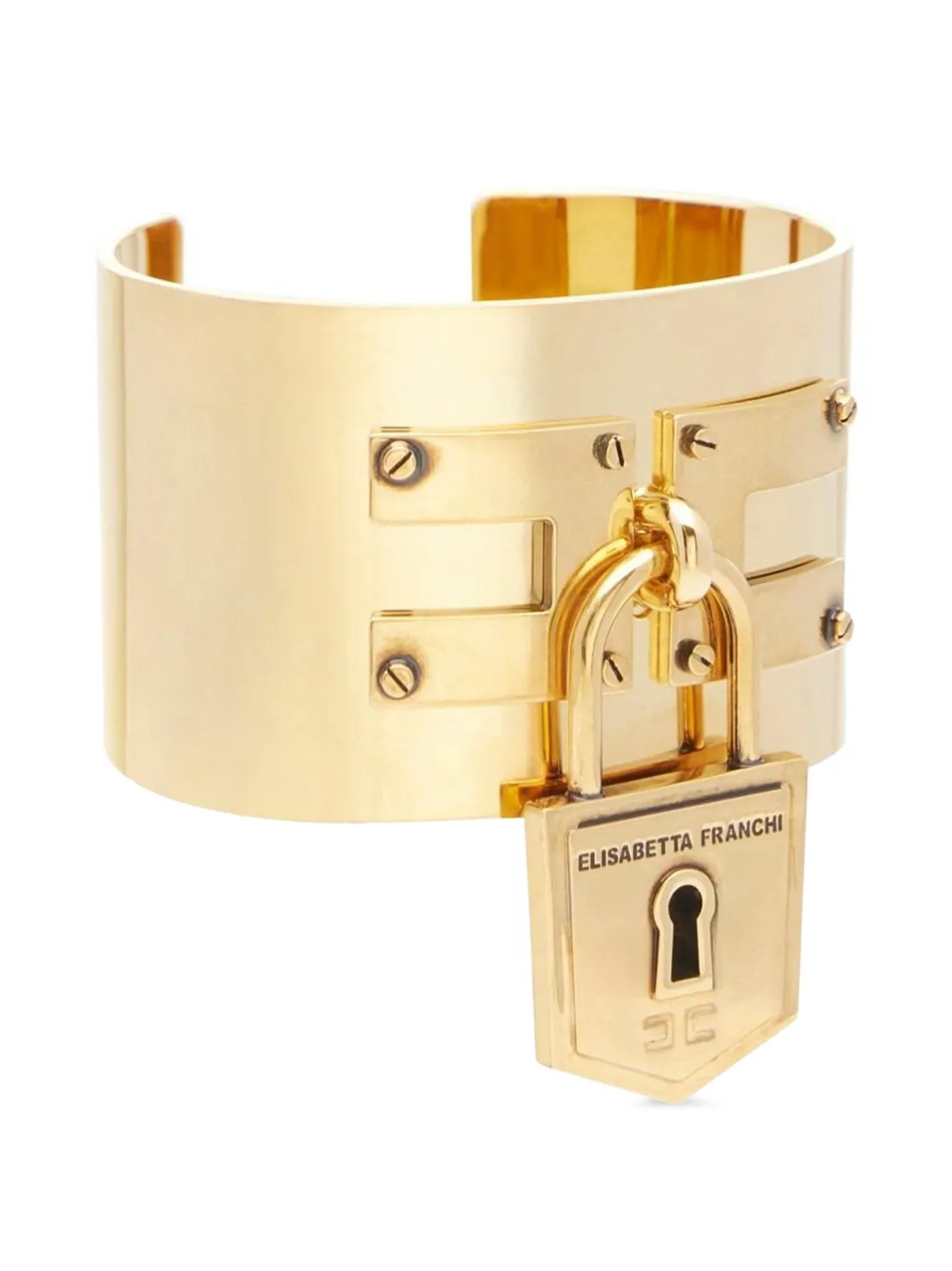 Elisabetta Franchi rigid bracelet with padlock - Oro