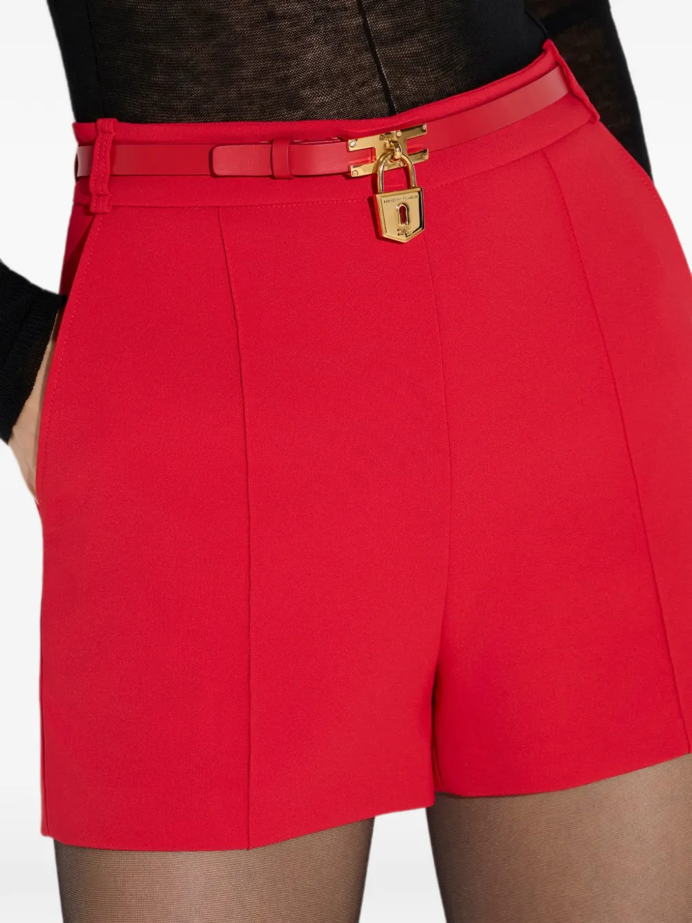 Elisabetta Franchi Lichtgewicht crêpe shorts Rood