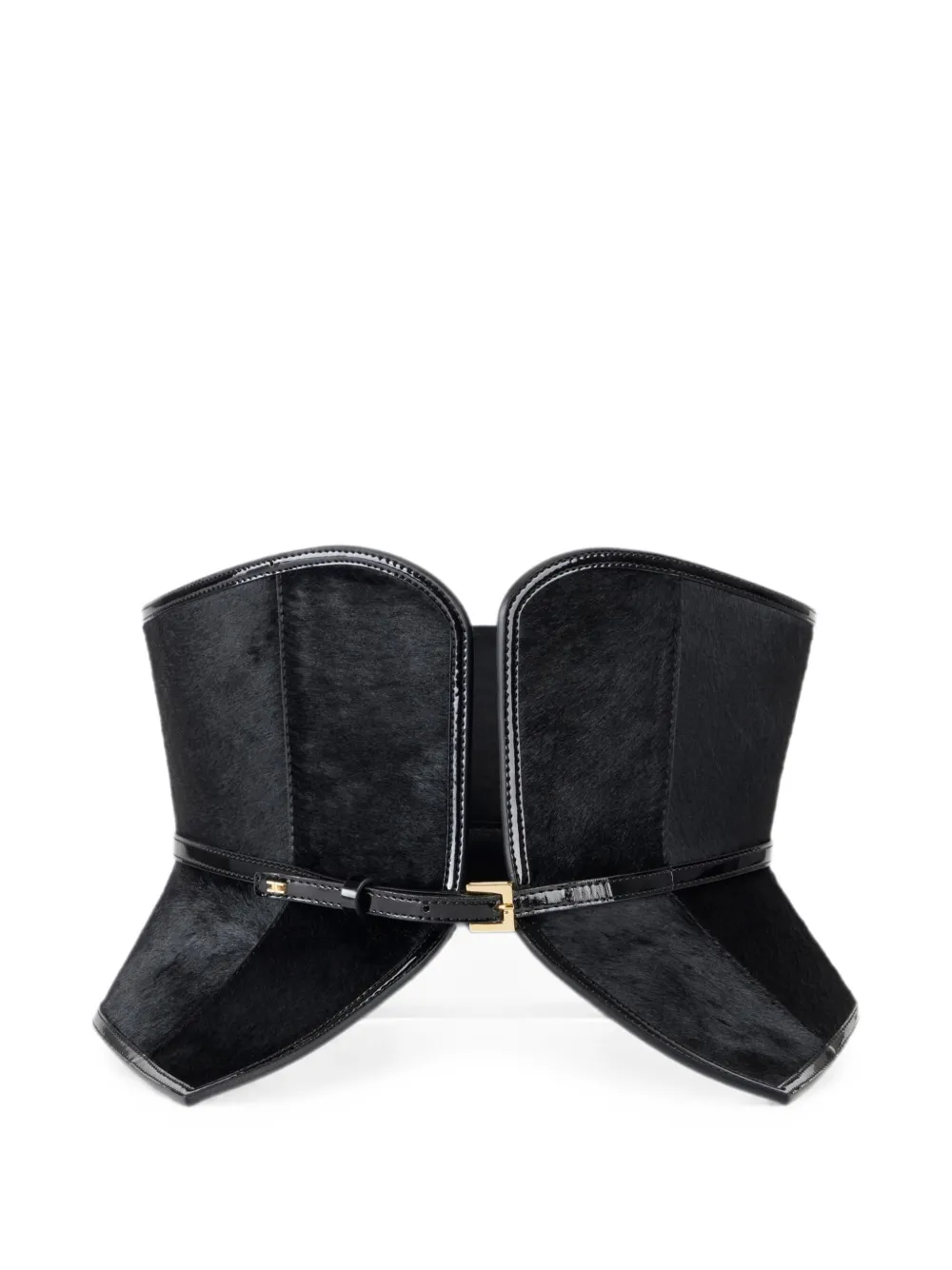 Elisabetta Franchi Cintura stile corsetto in pelle bovina - Nero