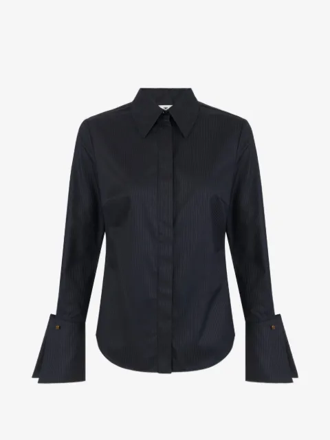 Elisabetta Franchi striped oversized-cuff shirt