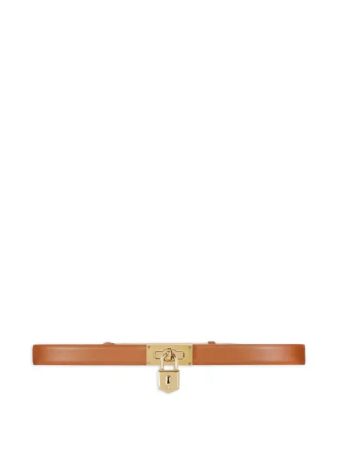 Elisabetta Franchi ceinture en cuir avec cadenas à bijoux