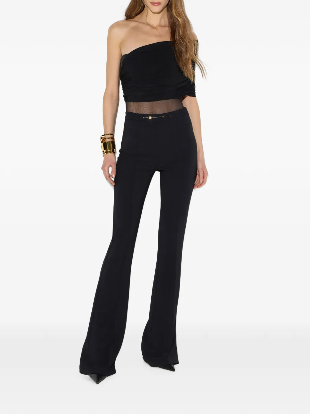 Elisabetta Franchi Asymmetrische body Zwart