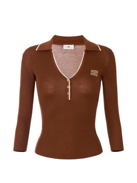 Elisabetta Franchi ribbed-knit polo shirt